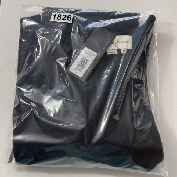 Sachin & Babi Violette Black Beaded Floral Long Sleeve Knit Cocktail Dress M NWT - Picture 11 of 11